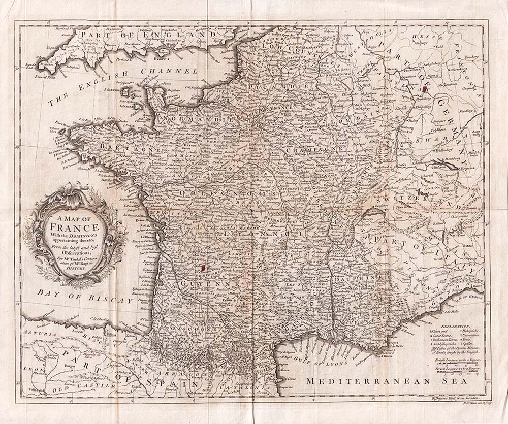 A Map of France with the Dominions appertaining thereto  RW Seale