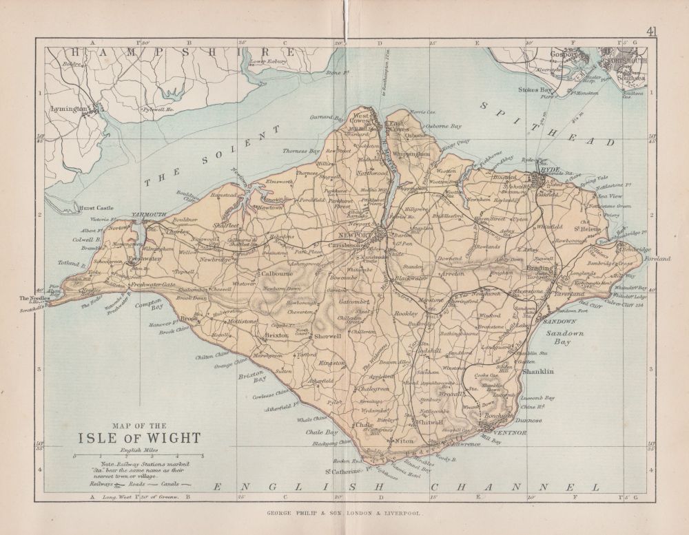 George Philip - Map of the Isle of Wight.