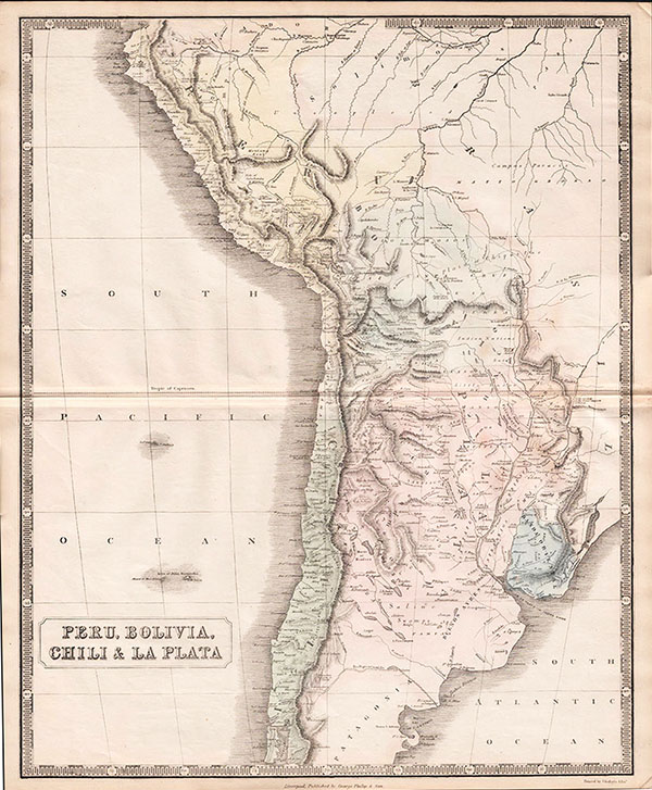 Peru Bolivia Chile & La Plata - George Philip & Son 