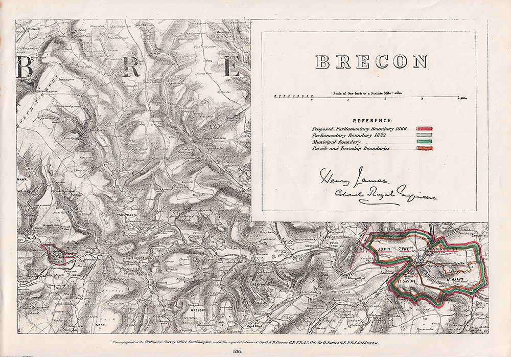 Brecon Parliamentary Boundary 1868
