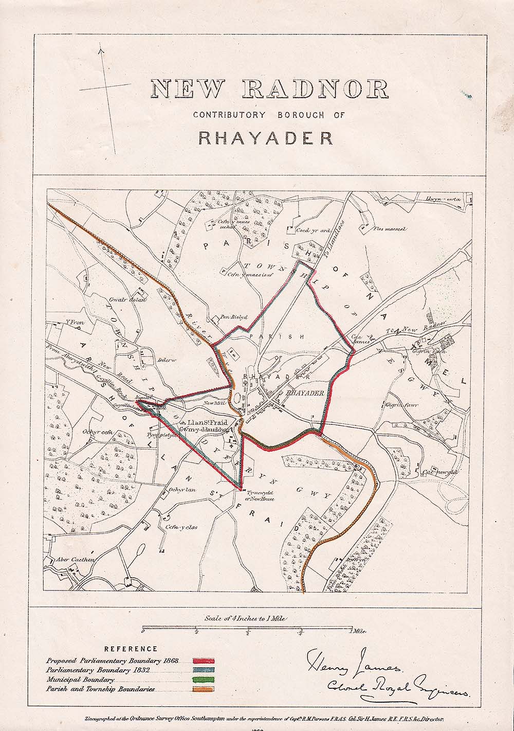 Rhayader Parliamentary Boundary 1868