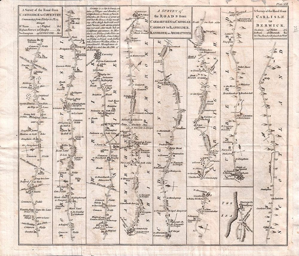 John Hinton - Cambridge to Coventry. Carmarthen to Aberystwyth. Carlisle to Berwick.