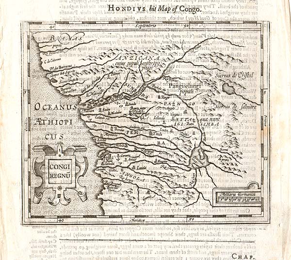 Congi Regnu  -  Hondius his Map of Congo.