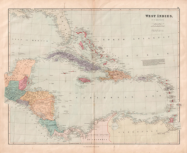 West Indies by J Arrowsmith 