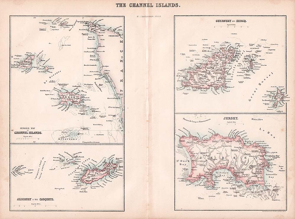 The Channel Islands  -  J Bartholomew