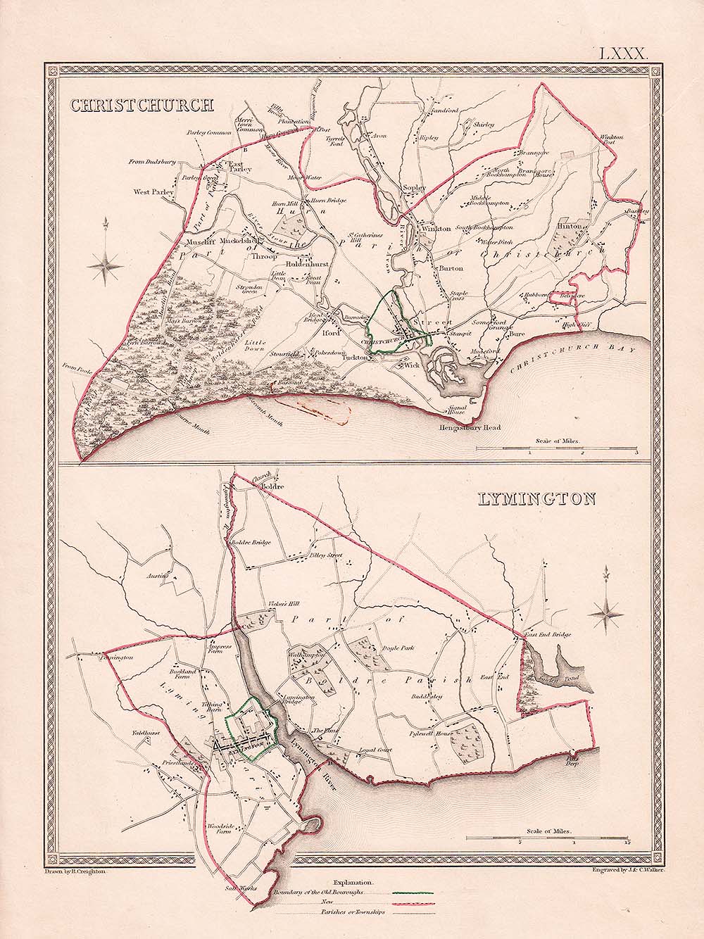 Town Plans of Christchurch and Lymington