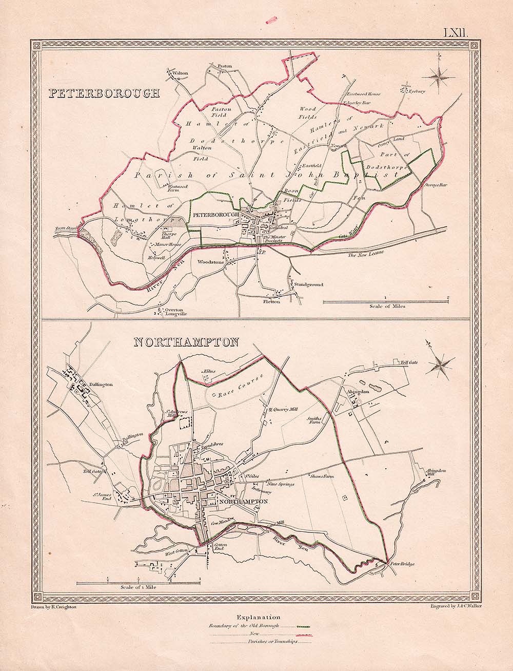 Town Plans of Peterborough and Northampton