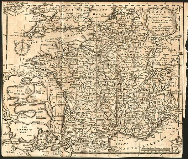France with Its Acquired Territories in Gemany and the Netherlands by T Jeffreys