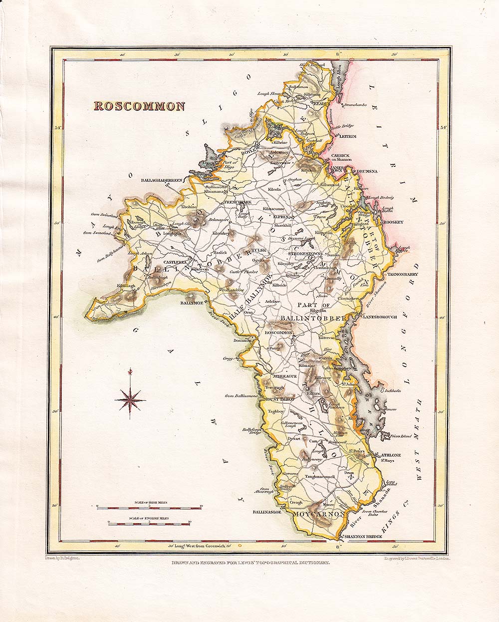 Roscommon  -  Lewis Atlas comprising the Counties of Ireland
