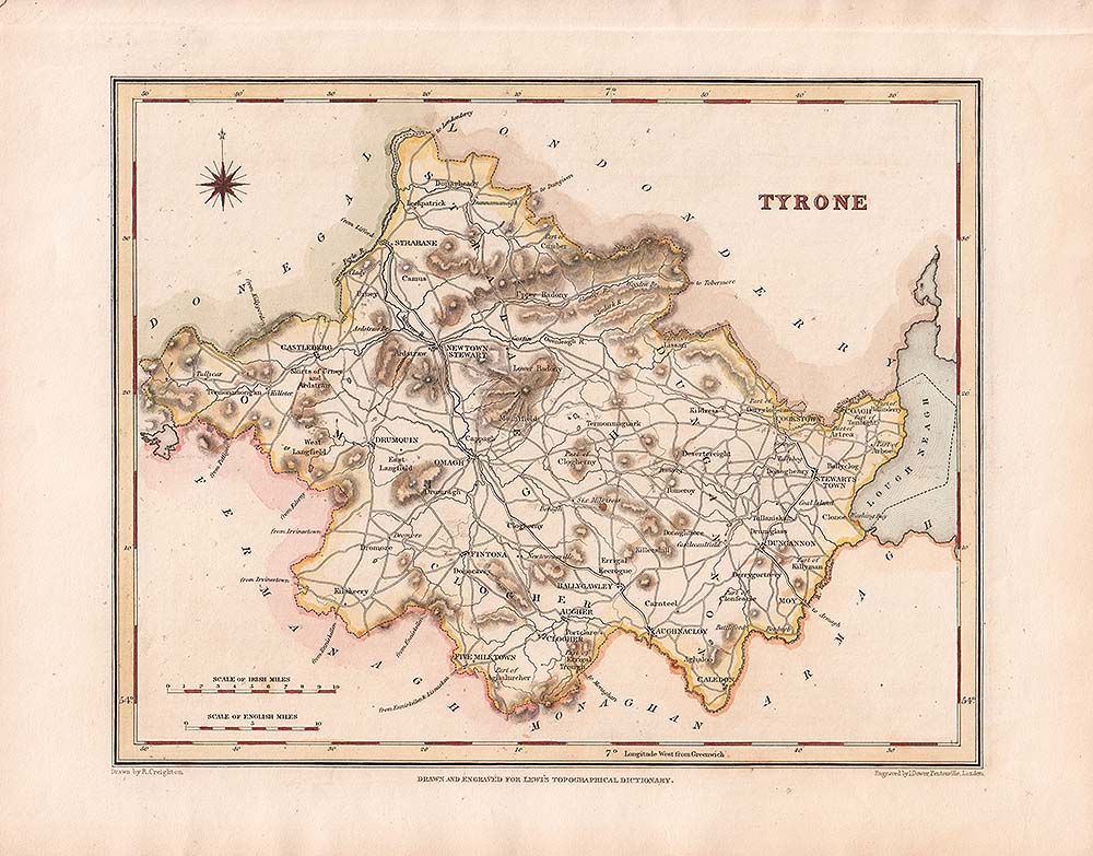 Tyrone  -  Lewis Atlas comprising the Counties of Ireland