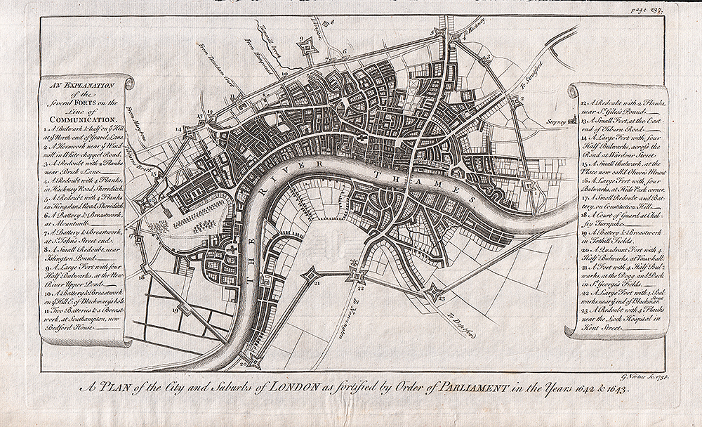 City and Suburbs of London  -  George Vertue 