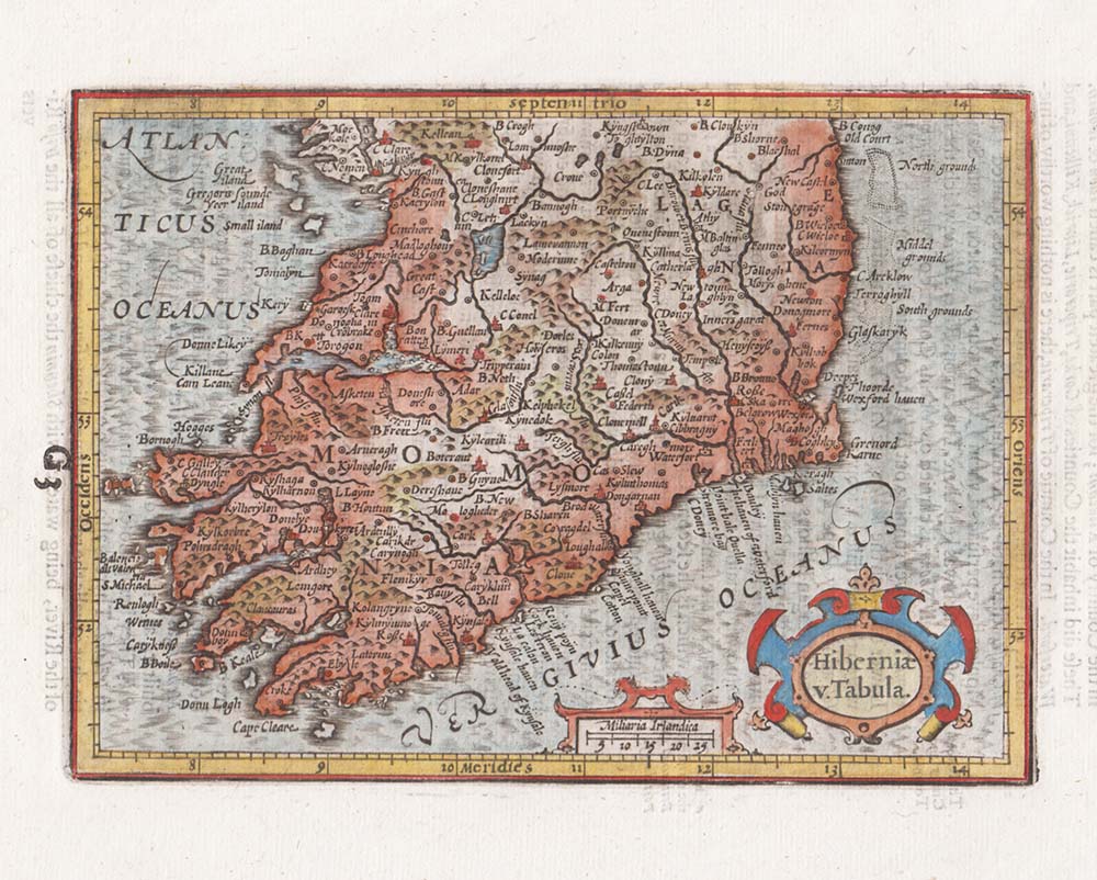The Fift Table of Ireland - Hiberniae v Tabula  - Gerard Mercator
