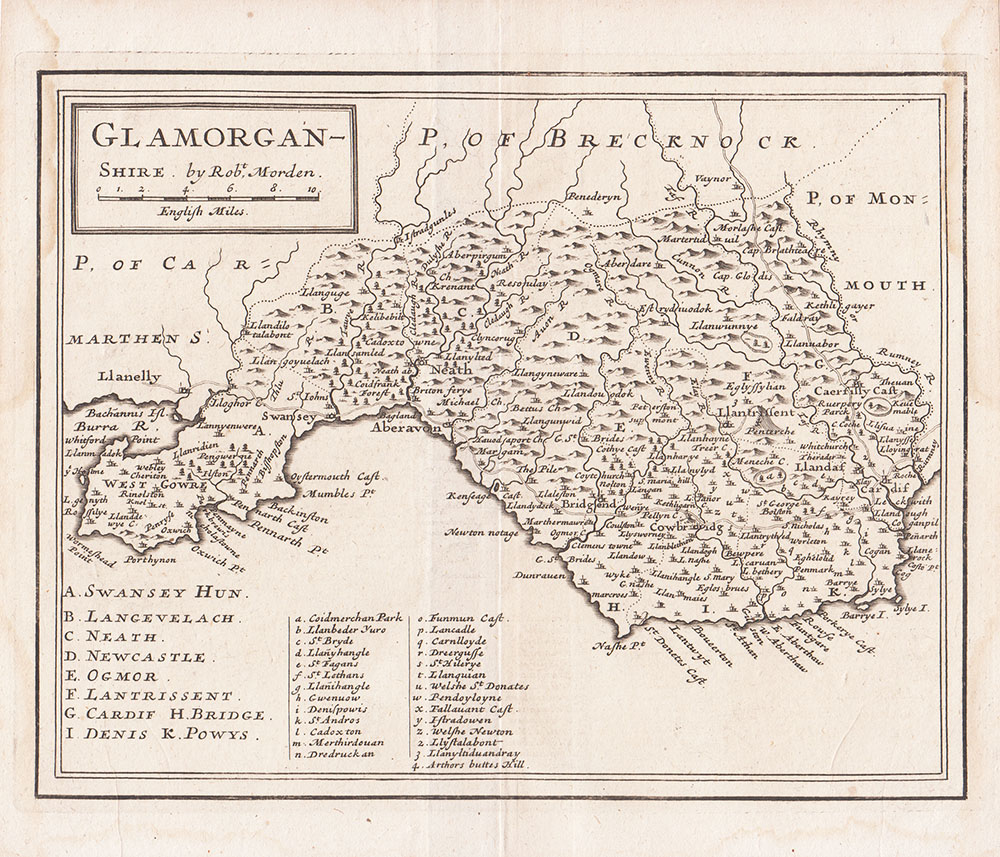Glamorganshire by Robert Morden