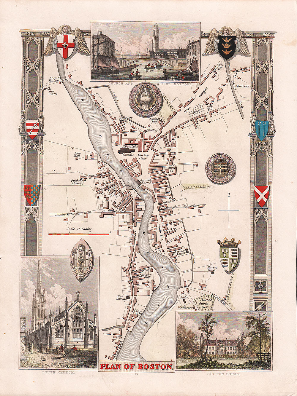 Thomas Moule  -  Plan of Boston