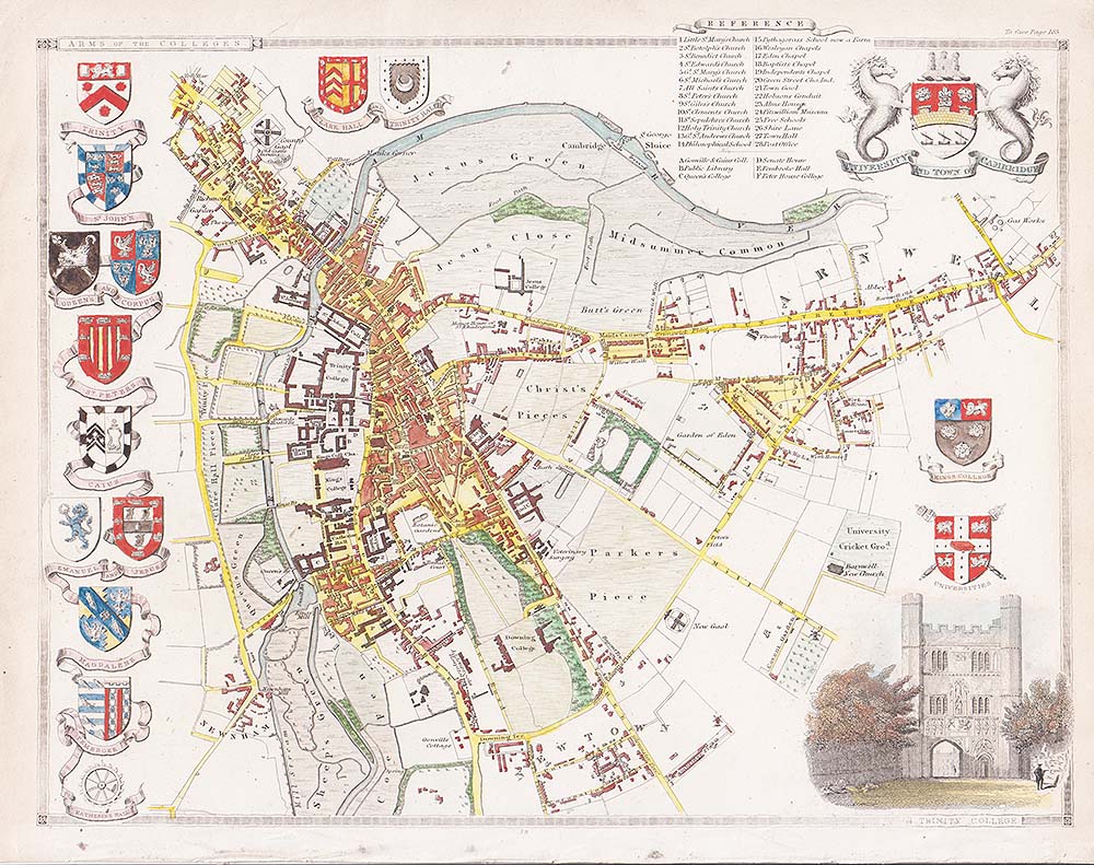 Thomas Moule  -  University and Town of Cambridge