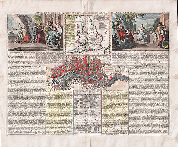 Nouvelle Carte du Gouvernement Civil d'Angleterre et de celuy de la Ville de Londres