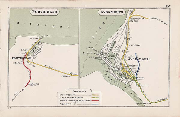 Pre Grouping railway junction around Portishead  and Avonmouth