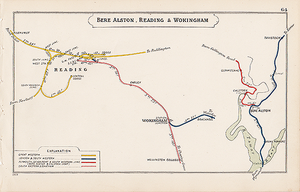 Pre Grouping railway junction around Bere Alston Reading & Wokingham
