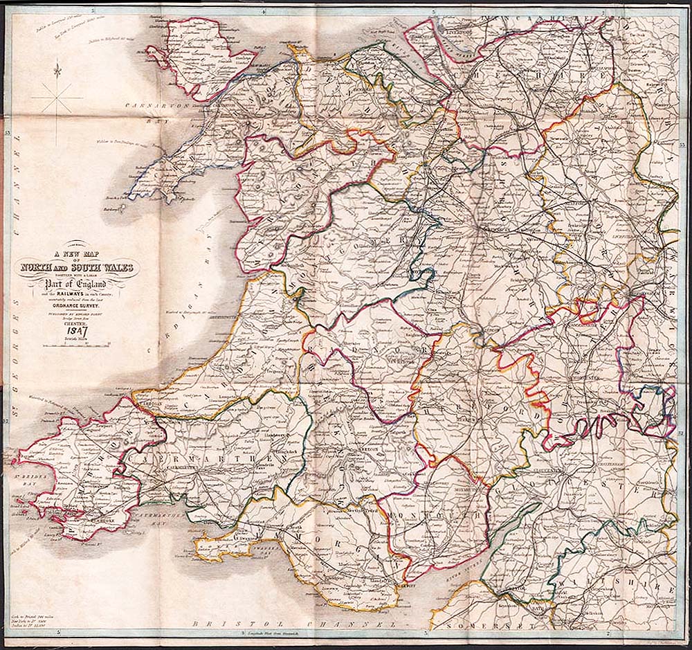 Parry's New Map of North and South Wales.