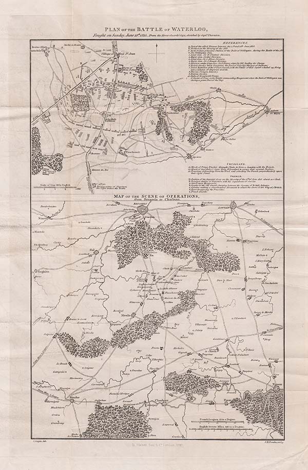 Plan of the Battle of Waterloo Fought on Sunday June 18th 1815