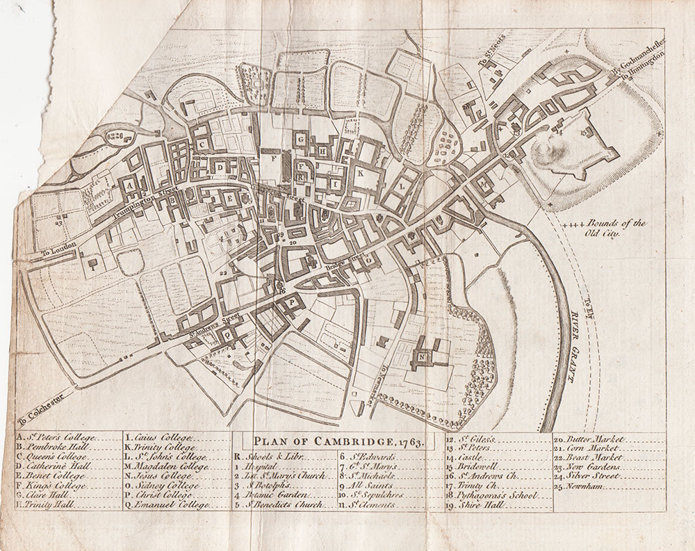 Plan of Cambridge, 1763