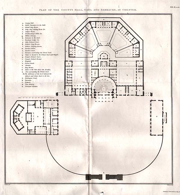 Plan of the County Hall Goal and Barracks at Chester