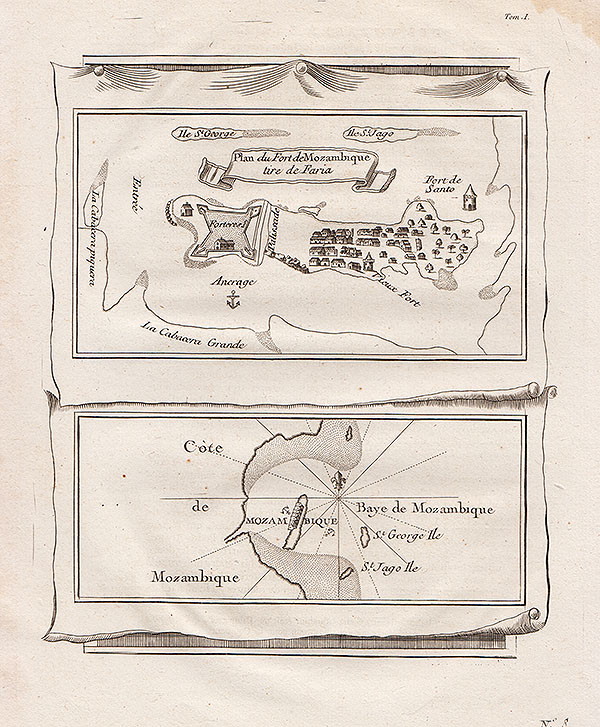 Plan du Fort de Mozambique tire de Faria. 