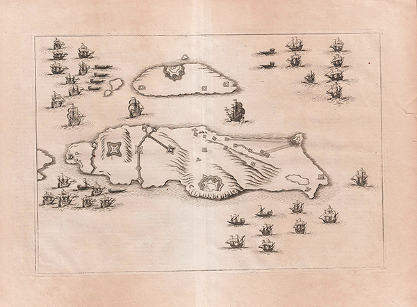 de Lovis le Luste Enterprise sur l'isle de Sardeigne, attaque des Isles St Marguerite & de S. Honorat, par le Compte d'Harcpourt 1637 Ref: 