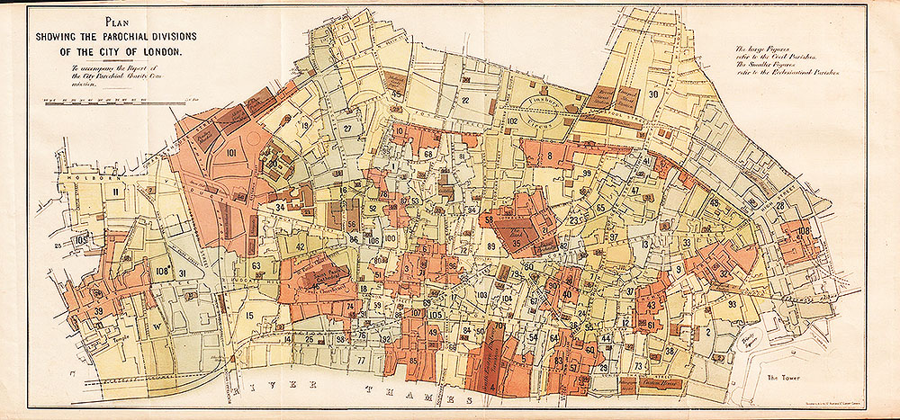 Plan Showing the Parochial Divisions of the City of London