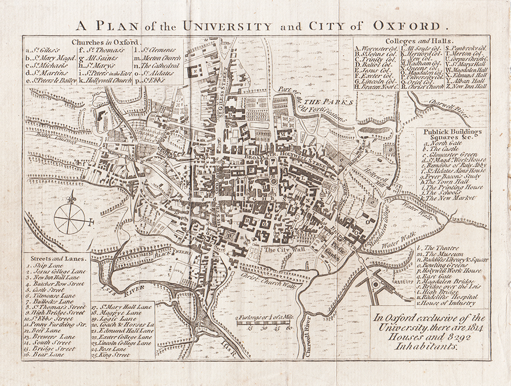 A Plan of the University and City of Oxford.