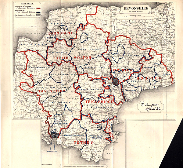 Devonshire  -  New Divisions of the county