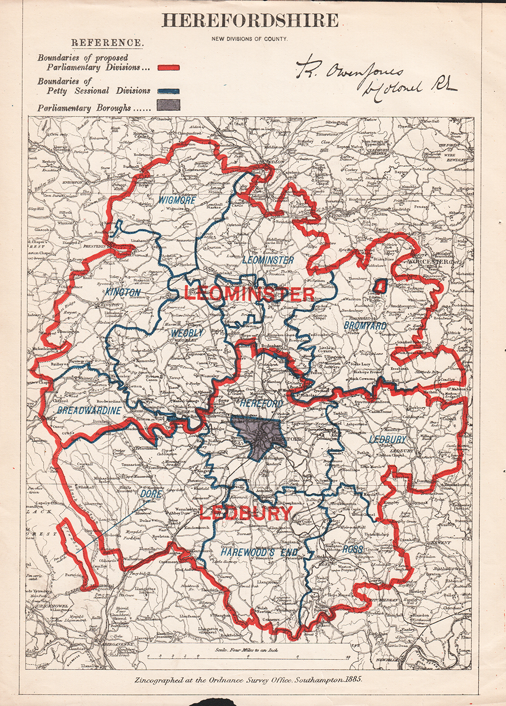 Herefordshire  -  Boundary Commissioners for England and Wales 1885