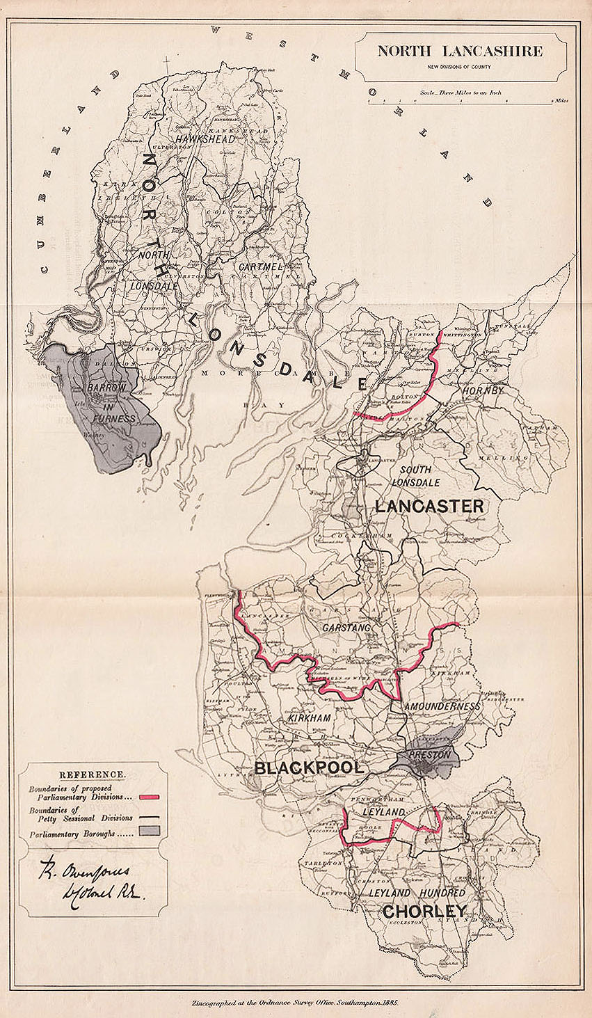 North Lancashire New Divisions of the County