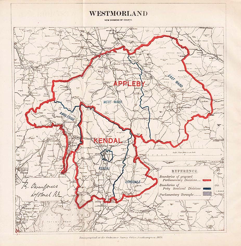 Westmorland - New Divisions of County.