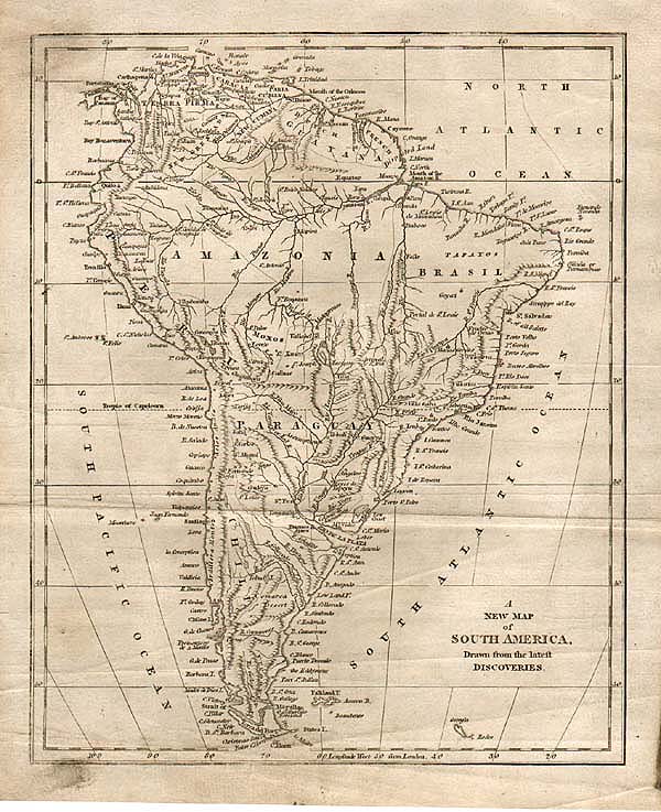 A New Map of South America Drawn from the latest Discoveries