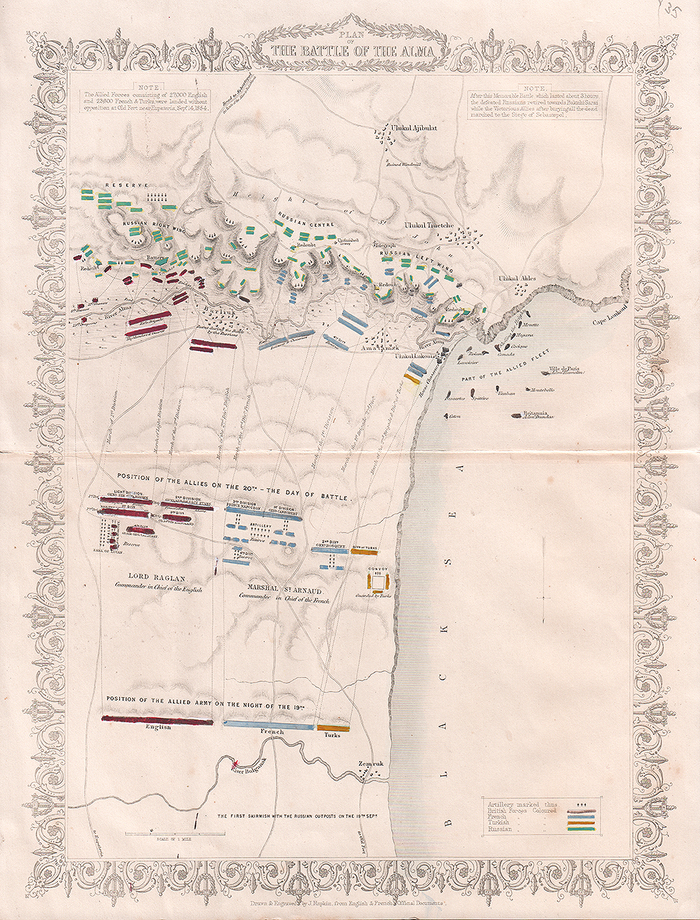Plan of the Battle of the Alma