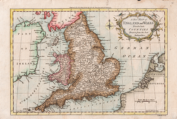 G Rollos - A New Map of England and Wales Divided into Counties Drawn from the best Authorities