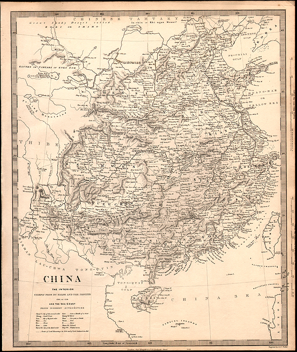 China The interior chiefly from du Halde and the Jesuits 1710 to 1718 and the Sea Cost from Modern Authorities