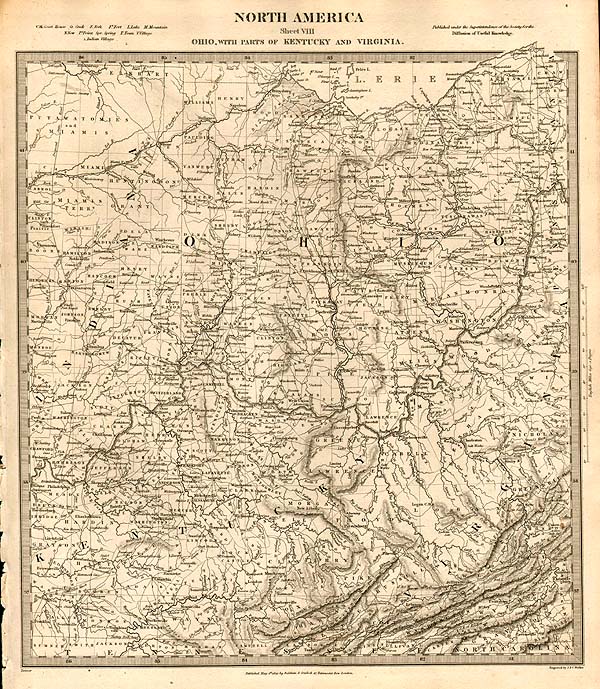 North America Sheet VIII  Ohio with parts of Kentucky and Virginia
