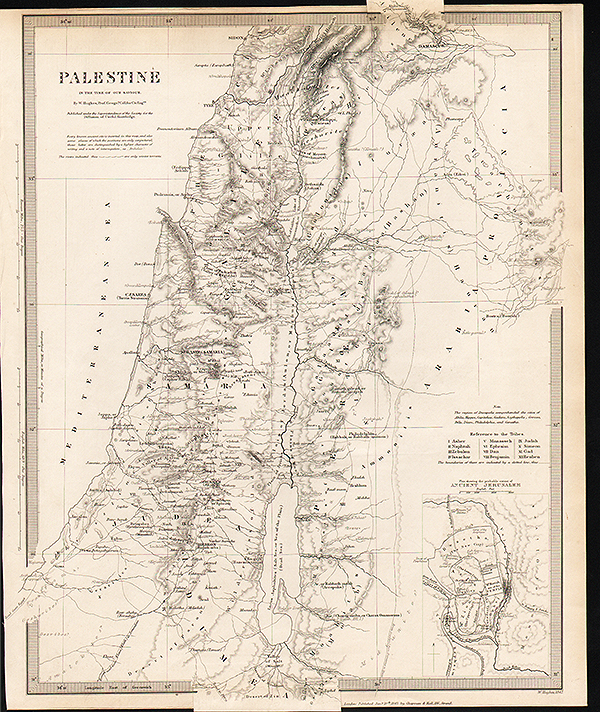 Palestine in the Time of our Saviour  By W Hughes Prof Geogry Coll for Civ Engrs   -  SDUK