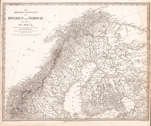 The Northern Provinces of Sweden and Norway with Part 1 of Russia  SDUK 