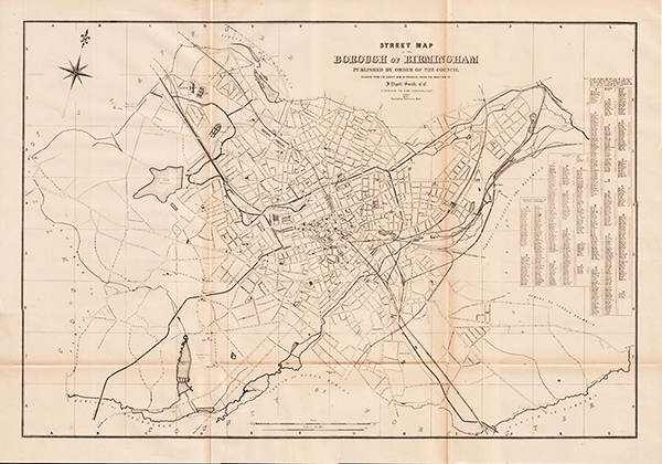 Street Map of the Borough of Birmingham