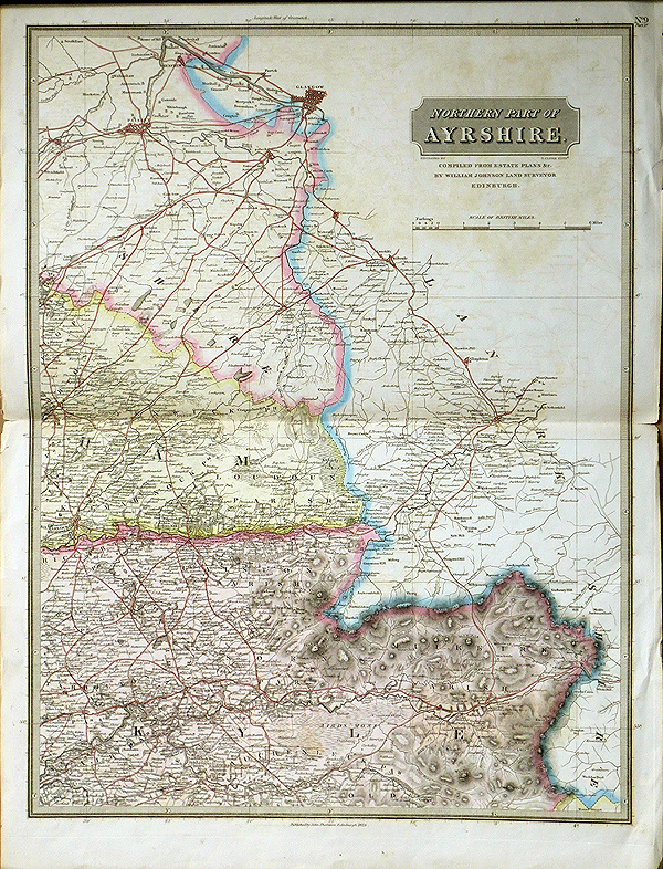 Northern part of Ayrshire Compiled from estate plans &c by William Johnson Land Surveyor Edinburgh Engraved by T Clerk Edinr