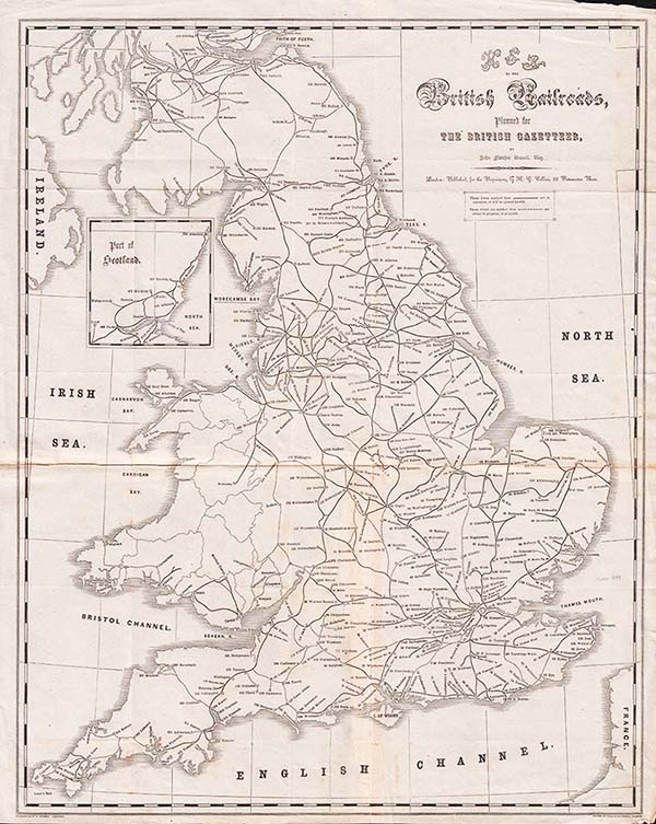 Key to the British Railroads planned for the British Gazetteer by John Fletcher Burrell Esq