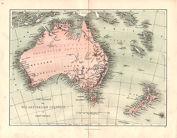 New Zealand and the Australian colonies of Great Britain.
