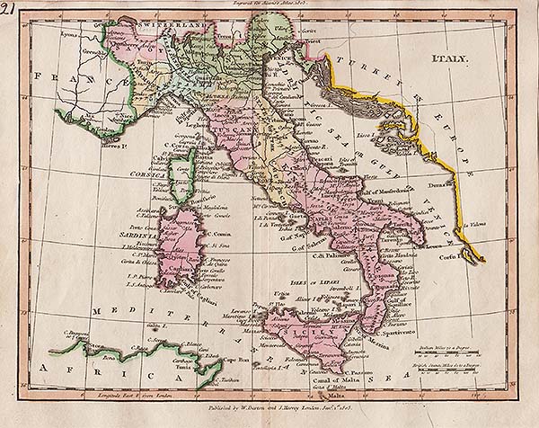Italy  -  Adams's Atlas