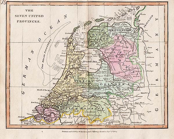 The Seven United Provinces  -  Adams's Atlas