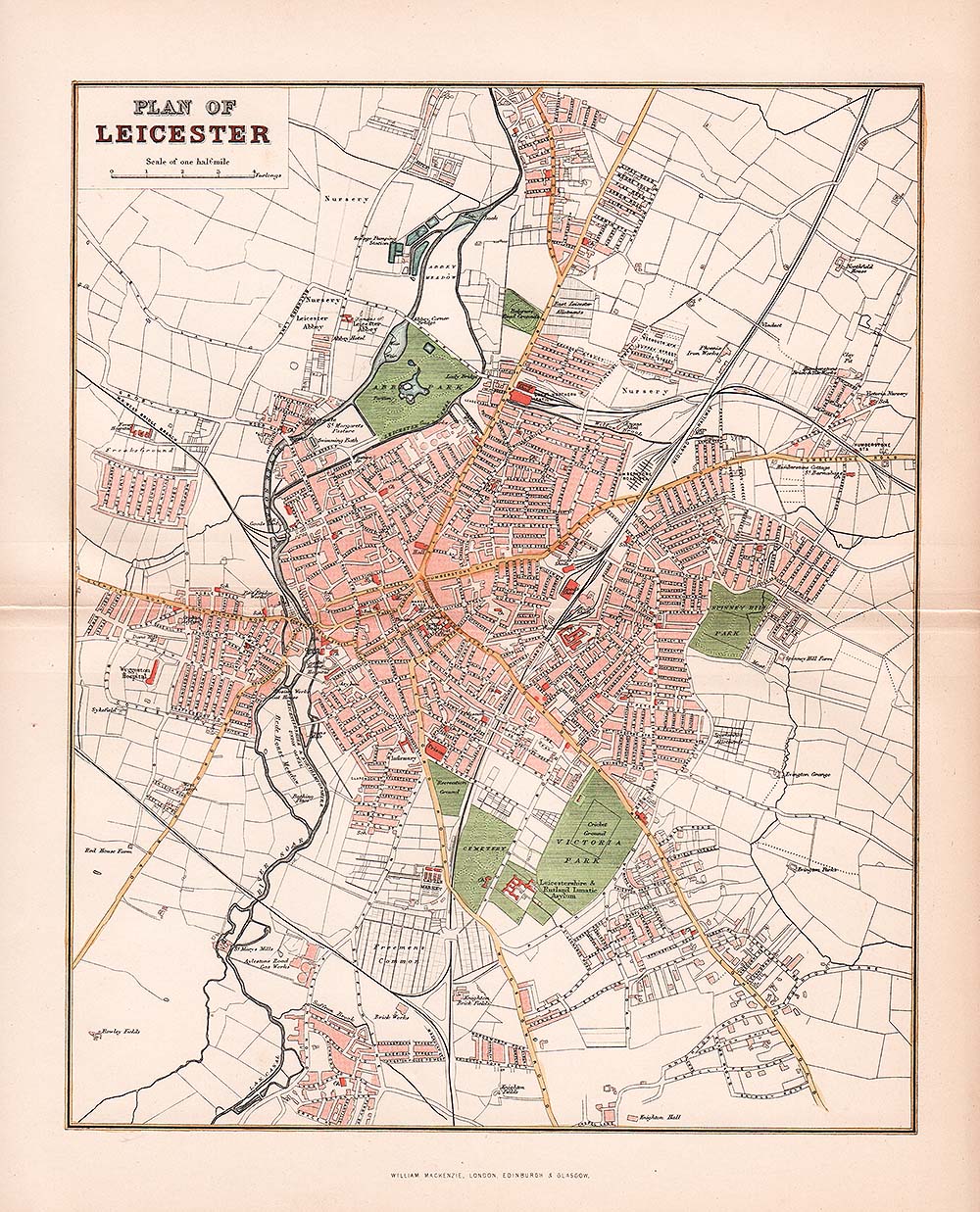 Plan of Leicester  -  William Mackenzie