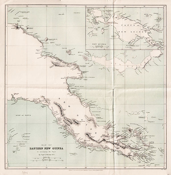 Map of Eastern New Guinea to accompany the Paper by Capt. J. Moresby  R.N. 