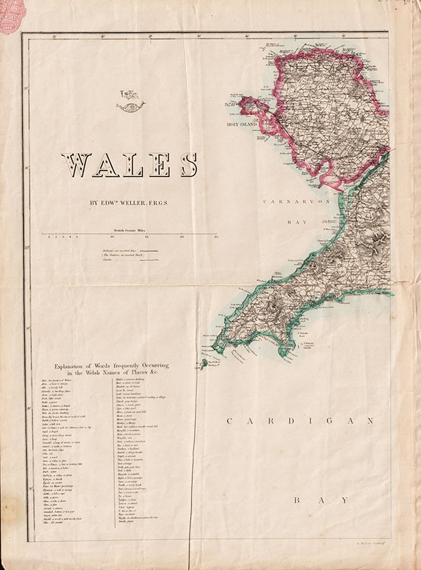 Wales North West Sheet -  Edward Weller FRGS 